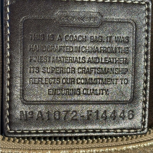 Coach Kristen Metallic Signature  Crossbody (Style F14446) - Picture 6 of 13